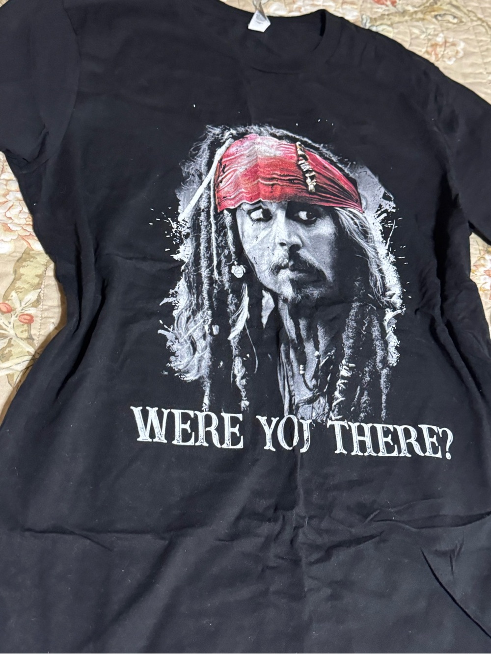 Bella Canvas Black Tee with Red Bandana Graphic